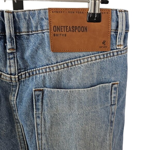 One Teaspoon  Women's Smiths High Rise Pleated Baggy Jeans - Picture 5 of 10